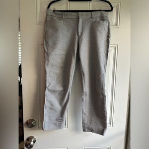 Banana Republic Sloan pant, striped, gray and white